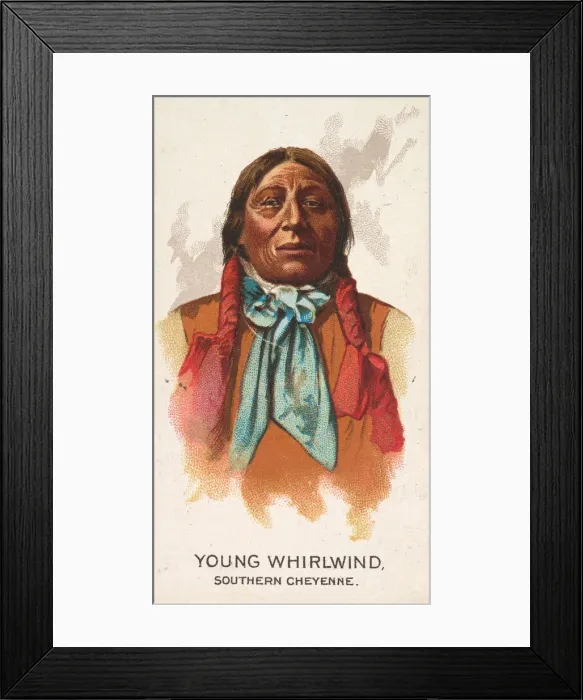 Framed Print : Young Whirlwind, Southern Cheyenne, from the American Indian Chiefs series (N2 Framed Print : Young Whirlwind, Southern Cheyenne, from the American Indian Chiefs series (N2