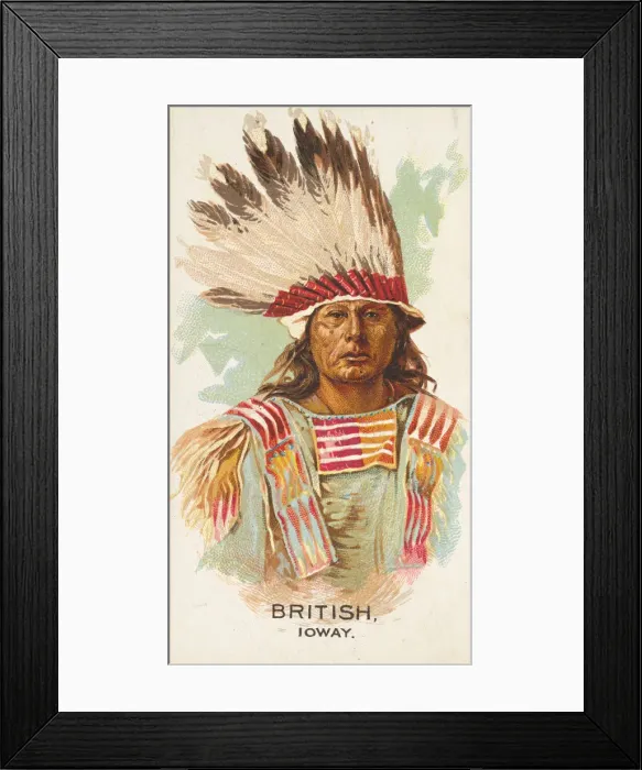 Framed Print : British, Ioway, from the American Indian Chiefs series (N2) for Allen & Framed Print : British, Ioway, from the American Indian Chiefs series (N2) for Allen &