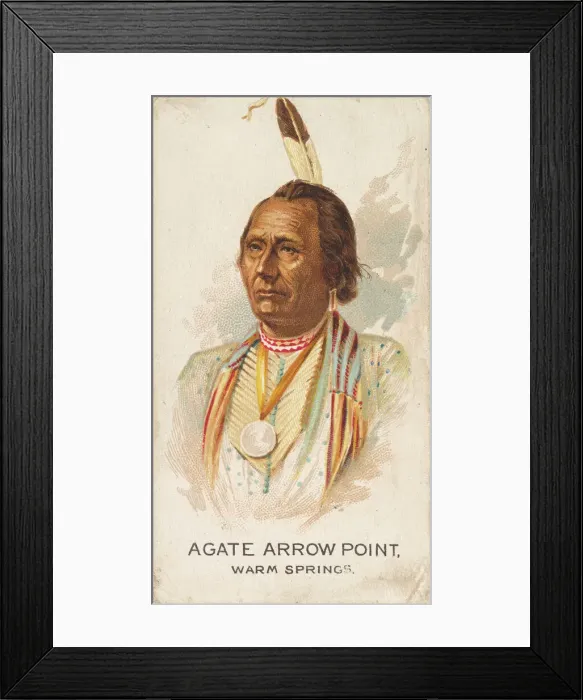 Framed Print : Agate Arrow Point, Warm Springs, from the American Indian Chiefs series (N2 Framed Print : Agate Arrow Point, Warm Springs, from the American Indian Chiefs series (N2