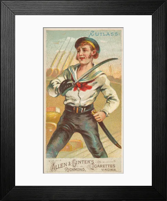 Framed Print : Cutlass, from the Arms of All Nations series (N3) for Allen & Framed Print : Cutlass, from the Arms of All Nations series (N3) for Allen &