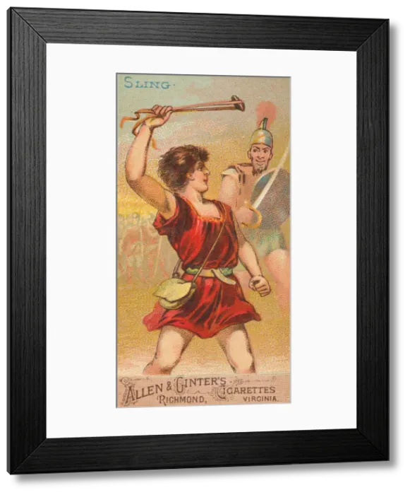 Framed Print : Sling, from the Arms of All Nations series (N3) for Allen & Ginter Cigarettes Brands Framed Print : Sling, from the Arms of All Nations series (N3) for Allen & Ginter Cigarettes Brands