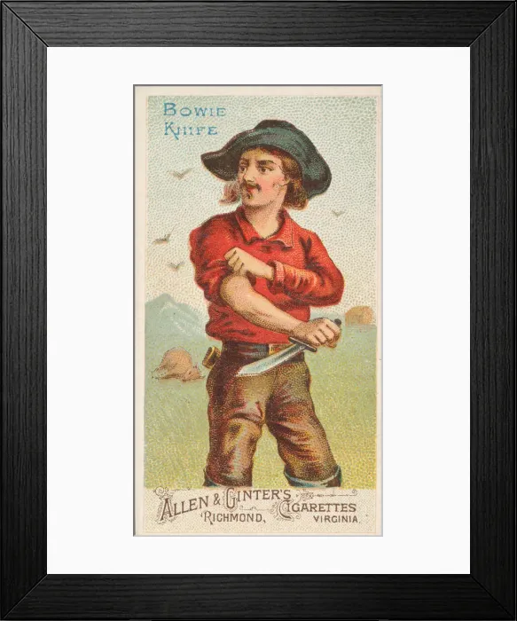 Framed Print : Bowie Knife, from the Arms of All Nations series (N3) for Allen & Framed Print : Bowie Knife, from the Arms of All Nations series (N3) for Allen &