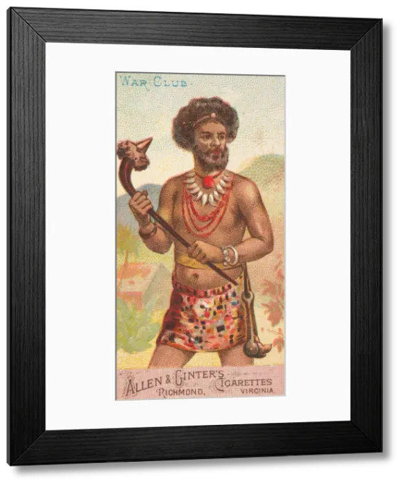 Framed Print : War Club, from the Arms of All Nations series (N3) for Allen & Framed Print : War Club, from the Arms of All Nations series (N3) for Allen &