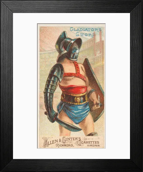 Framed Print : Gladiators Sword, from the Arms of All Nations series (N3) for Allen & Framed Print : Gladiators Sword, from the Arms of All Nations series (N3) for Allen &