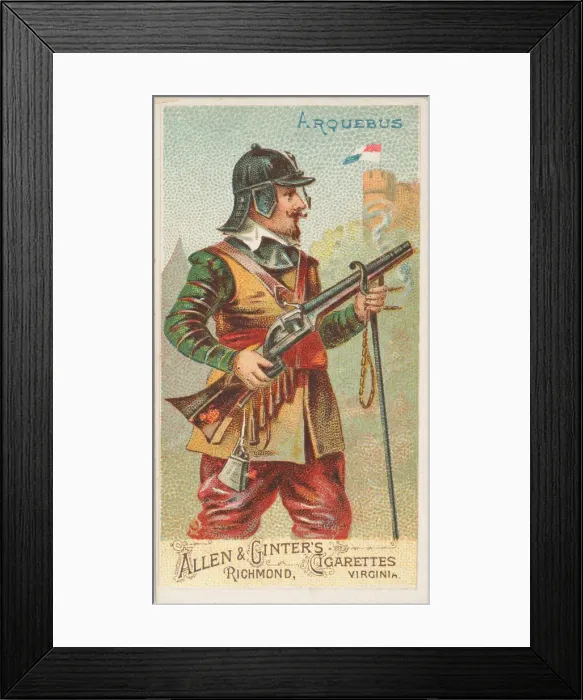 Framed Print : Arquebus, from the Arms of All Nations series (N3) for Allen & Framed Print : Arquebus, from the Arms of All Nations series (N3) for Allen &