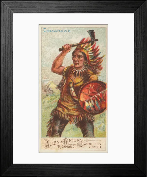 Framed Print : Tomahawk, from the Arms of All Nations series (N3) for Allen & Framed Print : Tomahawk, from the Arms of All Nations series (N3) for Allen &