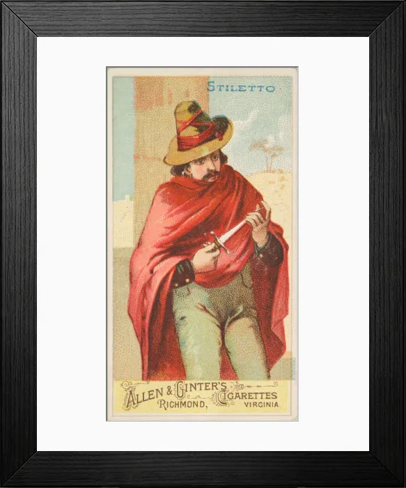 Framed Print : Stiletto, from the Arms of All Nations series (N3) for Allen & Framed Print : Stiletto, from the Arms of All Nations series (N3) for Allen &