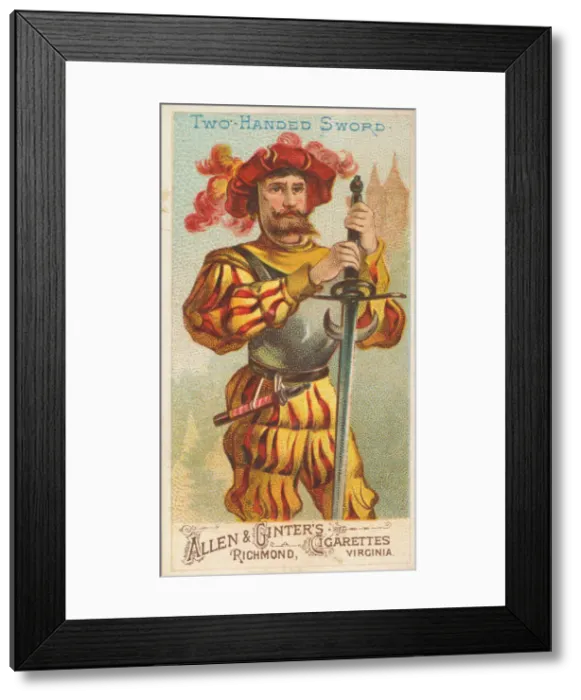 Framed Print : Two-handed Sword, from the Arms of All Nations series (N3) for Allen & Framed Print : Two-handed Sword, from the Arms of All Nations series (N3) for Allen &