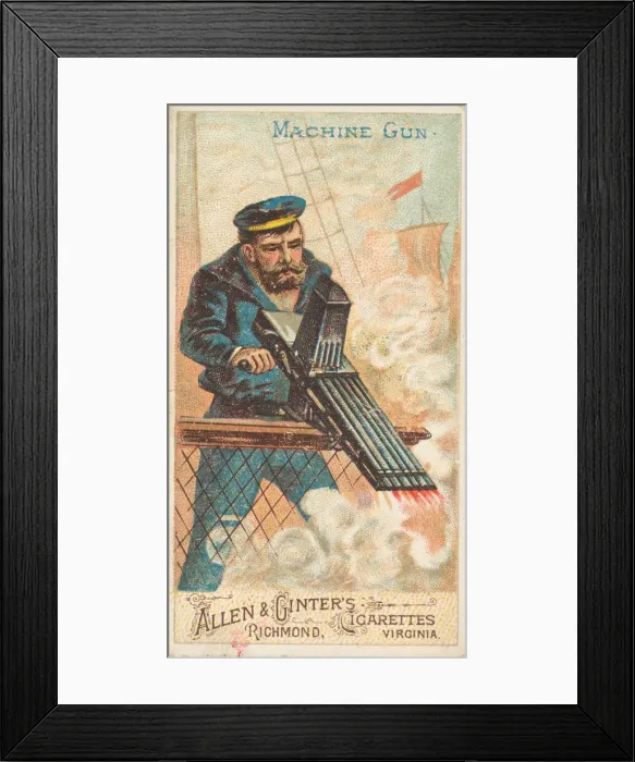 Framed Print : Machine Gun, from the Arms of All Nations series (N3) for Allen & Framed Print : Machine Gun, from the Arms of All Nations series (N3) for Allen &