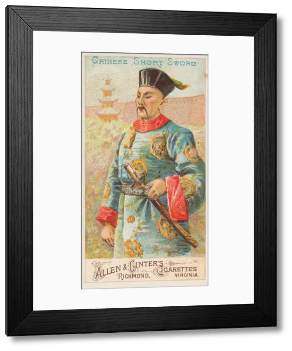 Framed Print : Chinese Short Sword, from the Arms of All Nations series (N3) for Allen & Framed Print : Chinese Short Sword, from the Arms of All Nations series (N3) for Allen &