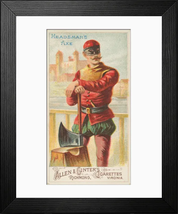 Framed Print : Headsmans Axe, from the Arms of All Nations series (N3) for Allen & Framed Print : Headsmans Axe, from the Arms of All Nations series (N3) for Allen &