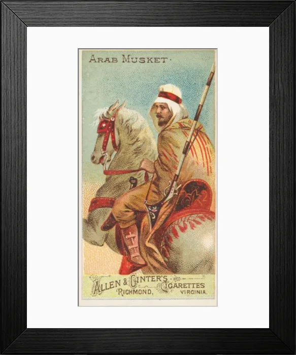 Framed Print : Arab Musket, from the Arms of All Nations series (N3) for Allen & Framed Print : Arab Musket, from the Arms of All Nations series (N3) for Allen &