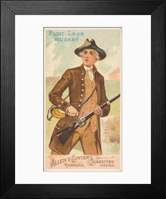 Framed Print : Flint-Lock Musket, from the Arms of All Nations series (N3) for Allen & Framed Print : Flint-Lock Musket, from the Arms of All Nations series (N3) for Allen &