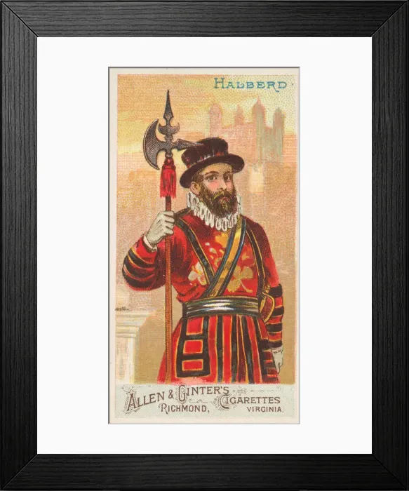 Framed Print : Halberd, from the Arms of All Nations series (N3) for Allen & Framed Print : Halberd, from the Arms of All Nations series (N3) for Allen &