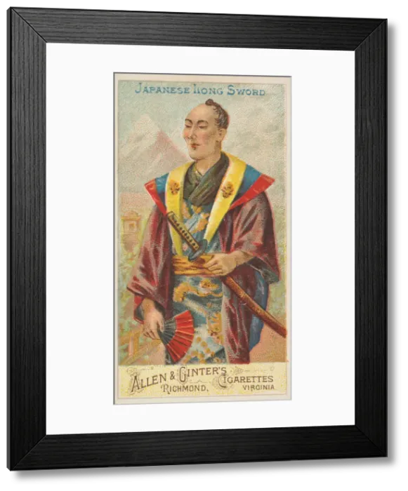 Framed Print : Japanese Long Sword, from the Arms of All Nations series (N3) for Allen & Framed Print : Japanese Long Sword, from the Arms of All Nations series (N3) for Allen &
