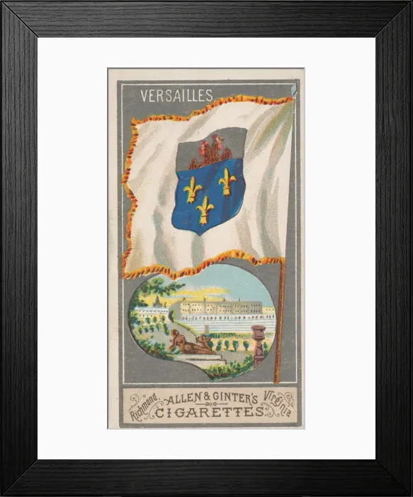 Framed Print : Versailles, from the City Flags series (N6) for Allen & Ginter Cigarettes Brands Framed Print : Versailles, from the City Flags series (N6) for Allen & Ginter Cigarettes Brands