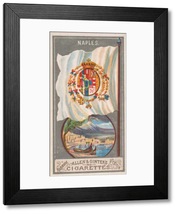Framed Print : Naples, from the City Flags series (N6) for Allen & Ginter Cigarettes Brands, 1887 Framed Print : Naples, from the City Flags series (N6) for Allen & Ginter Cigarettes Brands, 1887