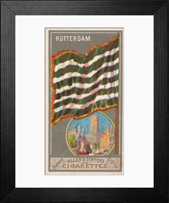 Framed Print : Rotterdam, from the City Flags series (N6) for Allen & Ginter Cigarettes Brands, 1887 Framed Print : Rotterdam, from the City Flags series (N6) for Allen & Ginter Cigarettes Brands, 1887