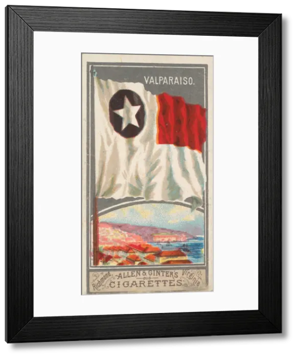 Framed Print : Valparaiso, from the City Flags series (N6) for Allen & Ginter Cigarettes Brands Framed Print : Valparaiso, from the City Flags series (N6) for Allen & Ginter Cigarettes Brands