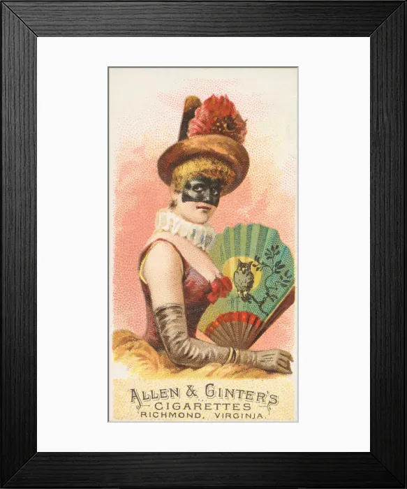 Framed Print : Plate 4, from the Fans of the Period series (N7) for Allen & Ginter Cigarettes Brands Framed Print : Plate 4, from the Fans of the Period series (N7) for Allen & Ginter Cigarettes Brands