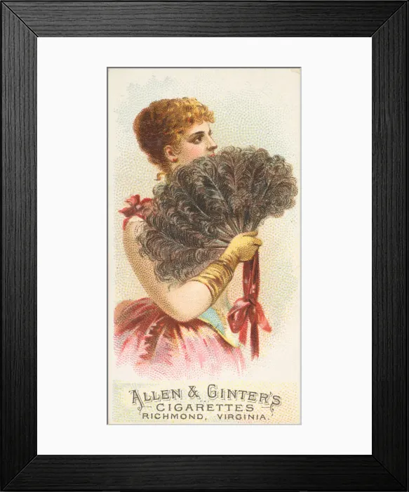 Framed Print : Plate 6, from the Fans of the Period series (N7) for Allen & Ginter Cigarettes Brands Framed Print : Plate 6, from the Fans of the Period series (N7) for Allen & Ginter Cigarettes Brands