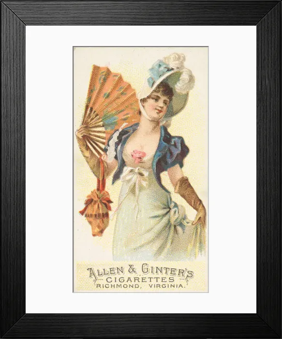 Framed Print : Plate 7, from the Fans of the Period series (N7) for Allen & Ginter Cigarettes Brands Framed Print : Plate 7, from the Fans of the Period series (N7) for Allen & Ginter Cigarettes Brands