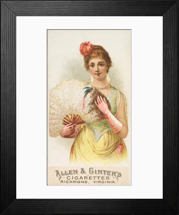 Framed Print : Plate 9, from the Fans of the Period series (N7) for Allen & Ginter Cigarettes Brands Framed Print : Plate 9, from the Fans of the Period series (N7) for Allen & Ginter Cigarettes Brands