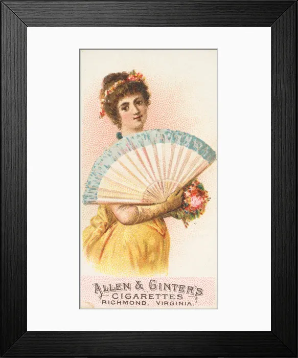 Framed Print : Plate 10, from the Fans of the Period series (N7) for Allen & Framed Print : Plate 10, from the Fans of the Period series (N7) for Allen &