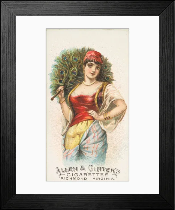 Framed Print : Plate 11, from the Fans of the Period series (N7) for Allen & Framed Print : Plate 11, from the Fans of the Period series (N7) for Allen &