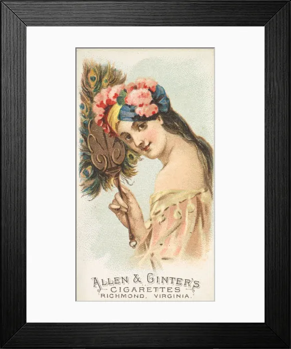 Framed Print : Plate 12, from the Fans of the Period series (N7) for Allen & Framed Print : Plate 12, from the Fans of the Period series (N7) for Allen &