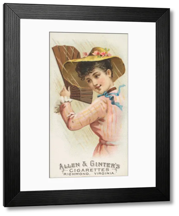 Framed Print : Plate 13, from the Fans of the Period series (N7) for Allen & Framed Print : Plate 13, from the Fans of the Period series (N7) for Allen &
