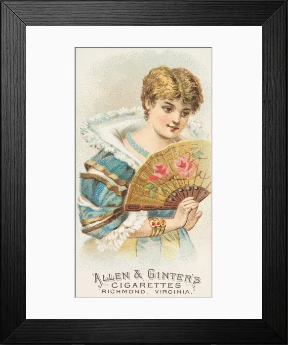 Framed Print : Plate 14, from the Fans of the Period series (N7) for Allen & Framed Print : Plate 14, from the Fans of the Period series (N7) for Allen &