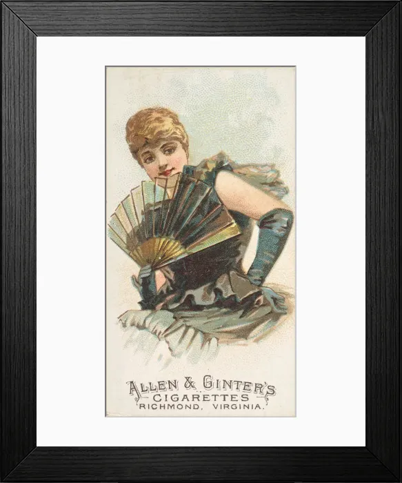 Framed Print : Plate 16, from the Fans of the Period series (N7) for Allen & Framed Print : Plate 16, from the Fans of the Period series (N7) for Allen &