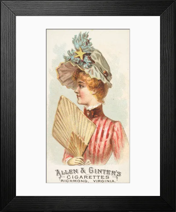 Framed Print : Plate 18, from the Fans of the Period series (N7) for Allen & Framed Print : Plate 18, from the Fans of the Period series (N7) for Allen &