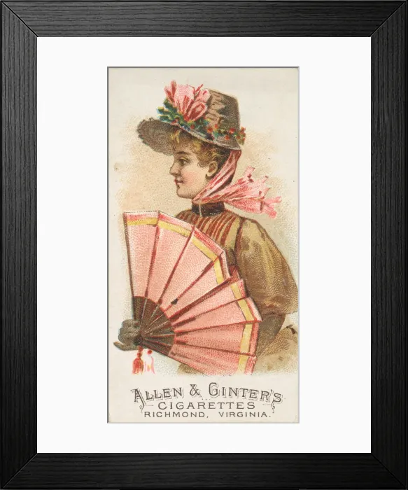 Framed Print : Plate 19, from the Fans of the Period series (N7) for Allen & Framed Print : Plate 19, from the Fans of the Period series (N7) for Allen &
