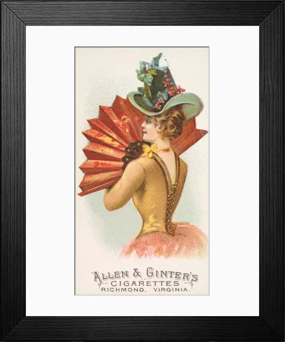 Framed Print : Plate 20, from the Fans of the Period series (N7) for Allen & Framed Print : Plate 20, from the Fans of the Period series (N7) for Allen &