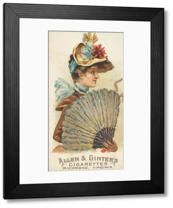 Framed Print : Plate 21, from the Fans of the Period series (N7) for Allen & Framed Print : Plate 21, from the Fans of the Period series (N7) for Allen &