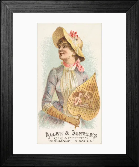 Framed Print : Plate 23, from the Fans of the Period series (N7) for Allen & Framed Print : Plate 23, from the Fans of the Period series (N7) for Allen &