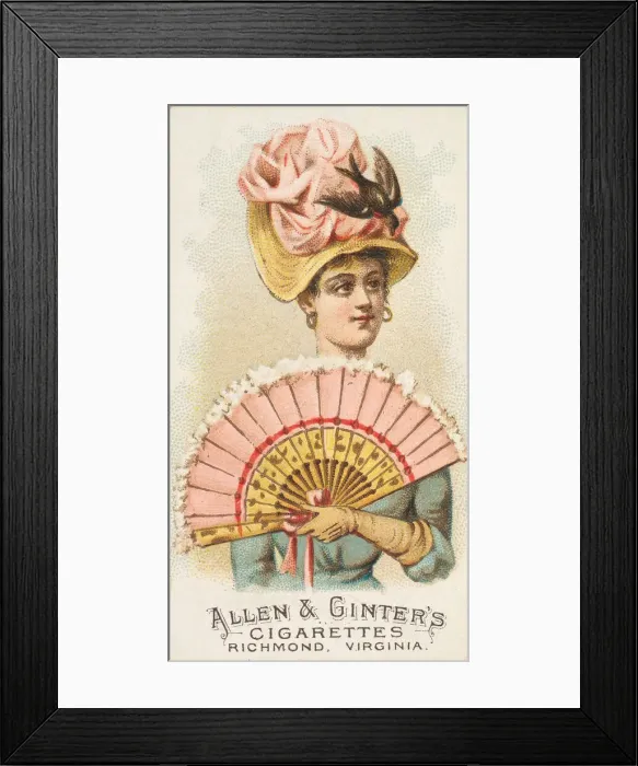 Framed Print : Plate 27, from the Fans of the Period series (N7) for Allen & Framed Print : Plate 27, from the Fans of the Period series (N7) for Allen &