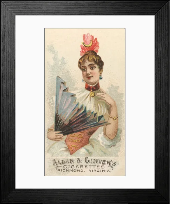 Framed Print : Plate 35, from the Fans of the Period series (N7) for Allen & Framed Print : Plate 35, from the Fans of the Period series (N7) for Allen &