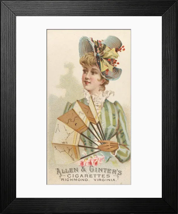 Framed Print : Plate 40, from the Fans of the Period series (N7) for Allen & Framed Print : Plate 40, from the Fans of the Period series (N7) for Allen &