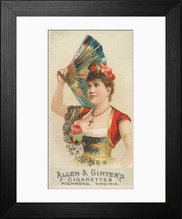 Framed Print : Plate 42, from the Fans of the Period series (N7) for Allen & Framed Print : Plate 42, from the Fans of the Period series (N7) for Allen &
