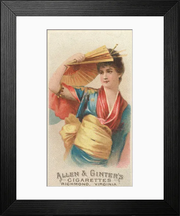 Framed Print : Plate 43, from the Fans of the Period series (N7) for Allen & Framed Print : Plate 43, from the Fans of the Period series (N7) for Allen &