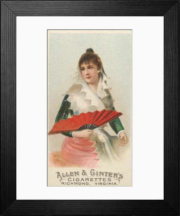Framed Print : Plate 45, from the Fans of the Period series (N7) for Allen & Framed Print : Plate 45, from the Fans of the Period series (N7) for Allen &