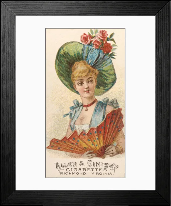 Framed Print : Plate 50, from the Fans of the Period series (N7) for Allen & Framed Print : Plate 50, from the Fans of the Period series (N7) for Allen &