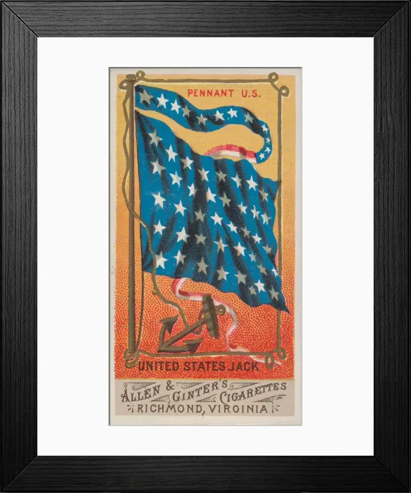 Framed Print : Pennant U. S. United States Jack, from Flags of All Nations Framed Print : Pennant U. S. United States Jack, from Flags of All Nations