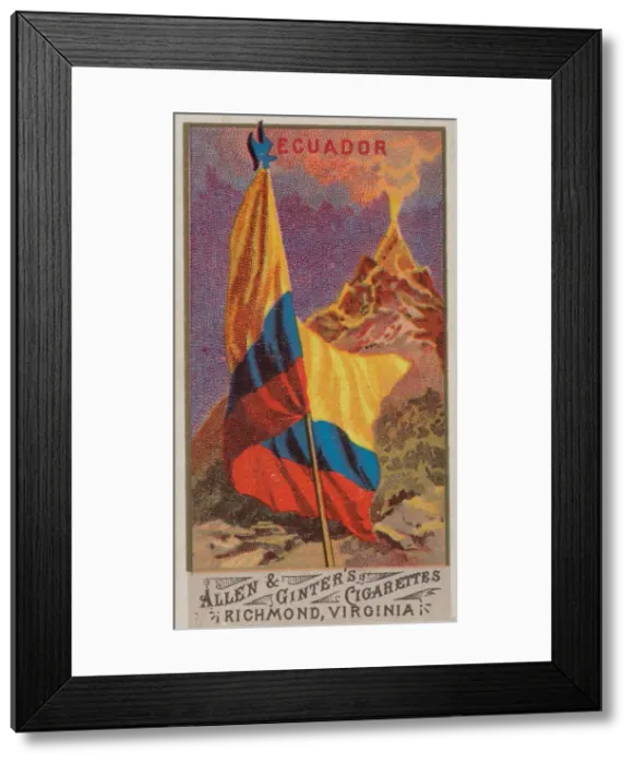 Framed Print : Ecuador, from Flags of All Nations, Series 1 (N9) for Allen & Framed Print : Ecuador, from Flags of All Nations, Series 1 (N9) for Allen &