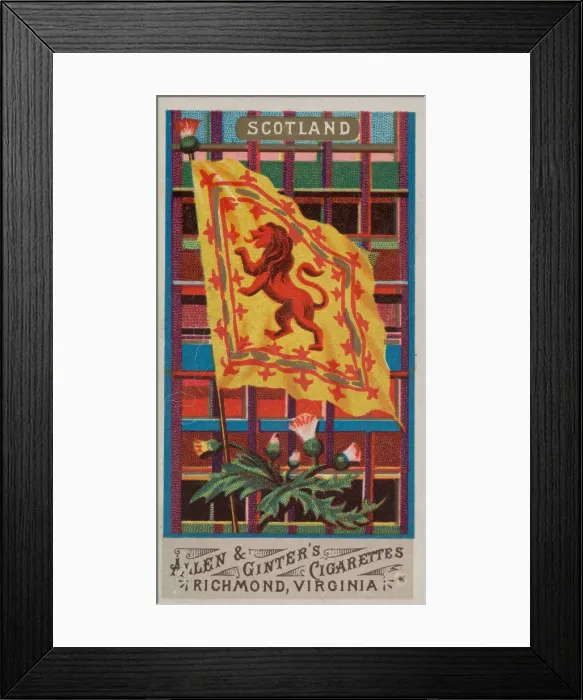Framed Print : Scotland, from Flags of All Nations, Series 1 (N9) for Allen & Framed Print : Scotland, from Flags of All Nations, Series 1 (N9) for Allen &