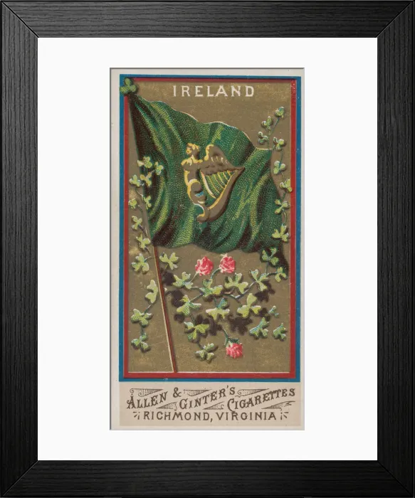 Framed Print : Ireland, from Flags of All Nations, Series 1 (N9) for Allen & Framed Print : Ireland, from Flags of All Nations, Series 1 (N9) for Allen &