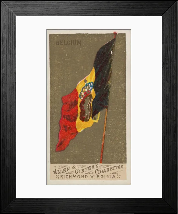 Framed Print : Belgium, from Flags of All Nations, Series 1 (N9) for Allen & Framed Print : Belgium, from Flags of All Nations, Series 1 (N9) for Allen &